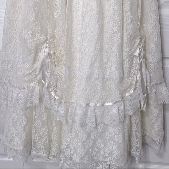 Jessica McClintock Wedding Dress Lace Prairie Dress size 9 - Picture 13 of 16